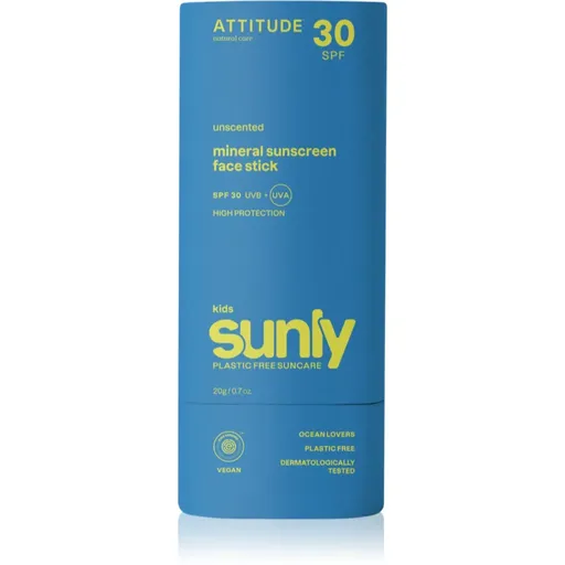 Attitude Sunly Kids Face stick minerální krém na opalování v tyčince pro děti SPF 30 20 g