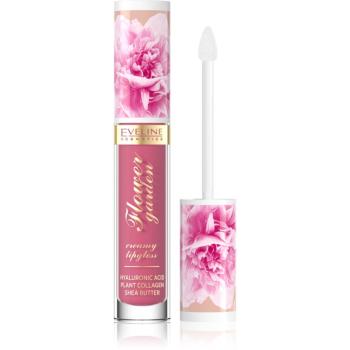 Eveline Cosmetics Flower Garden krémový lesk na rty s kyselinou hyaluronovou odstín 03 Magnolia Charm 4,5 ml