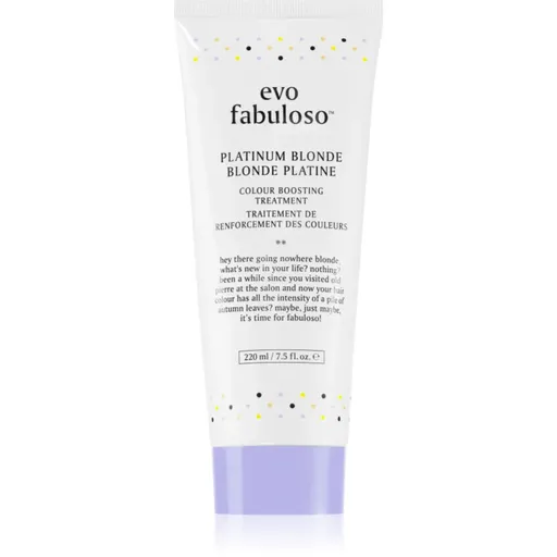 EVO Fabuloso Colour Boosting Treatment kondicionér pro zvýraznění barvy vlasů odstín Platinum Blonde 220 ml