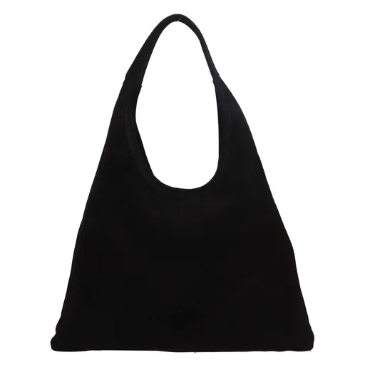 Dámská kožená, semišová kabelka přes rameno Italia Matelda – černá