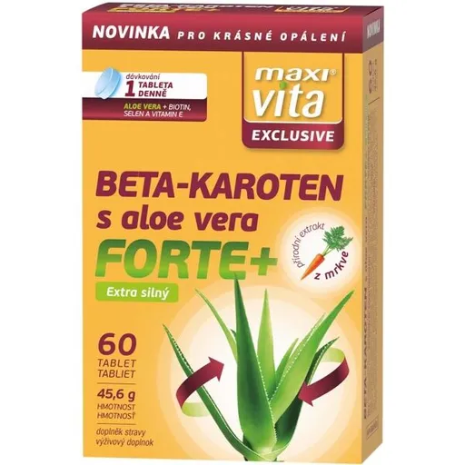 VITAR MAXI VITA EXCLUSIVE BETA-KAROTEN S ALOE FORTE+ 60 TBL. Doplněk stravy, , velikost