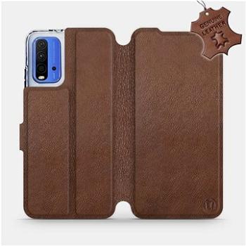 Flip pouzdro na mobil Xiaomi Redmi 9T - Hnědé - kožené -  Brown Leather (5903516623969)