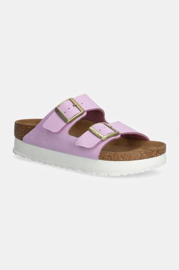 Pantofle Birkenstock Arizona Platform Flex Birkenstock x Papillio dámské, fialová barva, na platformě, 1028440