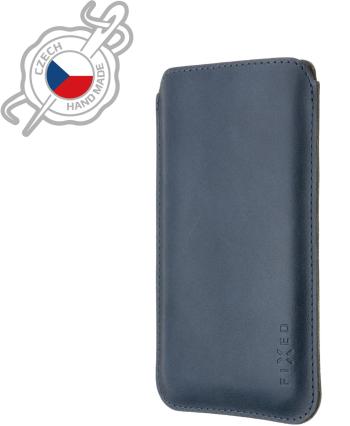 Mobiltelefon tok FIXED Slim Torcello Apple iPhone 12/12 Pro/13/13 Pro kék valódi bőr tok