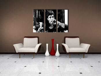 Ručně malovaný POP Art AL PACINO 3 dílný 120x80cm