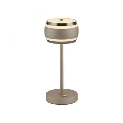 PAUL NEUHAUS LED nabíjecí stolní lampa PURE Falling Rings, bronzová, dotykový stmívač, 2200-5000K