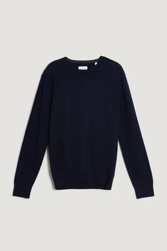 SVETR GANT COTTON CASHMERE C-NECK EVENING BLUE