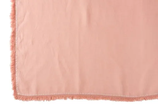 Lososový lněný pléd s třásněmi Franje - 150*200 cm 83362