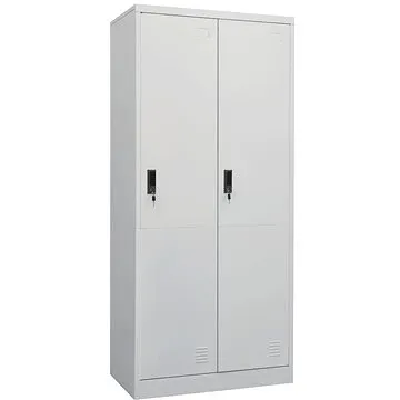 Šatní skříň světle šedá 80 × 50 × 180 cm ocel, 335967 (335967)