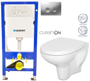 Geberit Duofix tlačítko DELTA21 matné WC CERSANIT ARTECO + SEDÁTKO 458.103.00.1 21MA AT1