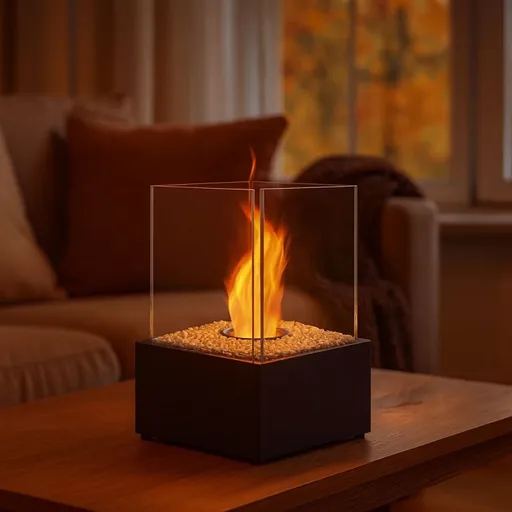 Jago Stolní krb nerezový, černý, 245 x 205 x 280 mm