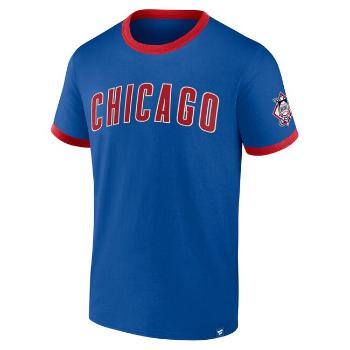 Fanatics Fundamental SS Biblend Ringer Tee Chicago Cubs deep royal/athletic red - M