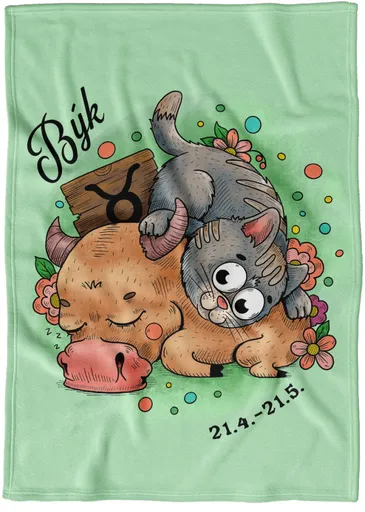 Deka Kočičí znamení – býk (Podšití beránkem: NE)