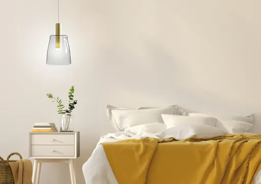 Závěsná lampa z čirého skla LED 5W Modena Ledea