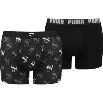 Puma MEN CAT AOP BOXER 2P Pánské boxerky, černá, velikost