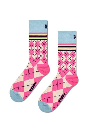 Ponožky Happy Socks Mixed Argyle Sock růžová barva, P001872