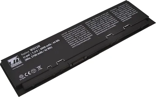 Baterie T6 Power Dell Latitude E7240, E7250, 6000mAh, 44Wh, 4cell, Li-pol