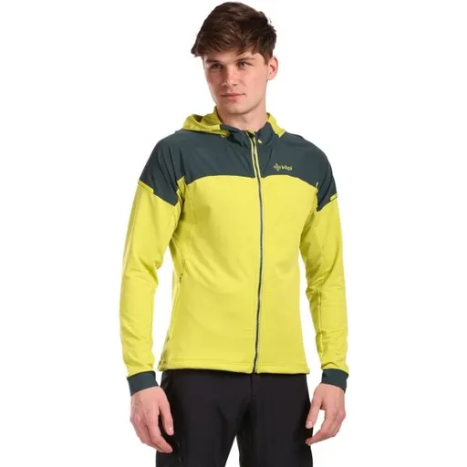 KILPI MEMPHIS Pánská mikina s kapucí, světle zelená, velikost XXXL