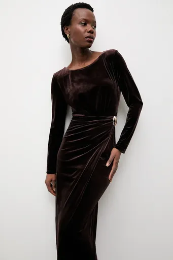 Velurové šaty Answear.LAB