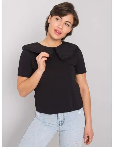 Dámská halenka s límečkem od Kaysie RUE PARIS černá