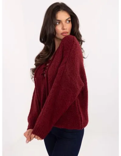 Fluo zelené mini pletené šaty s výstřihem do V RUE PARIS