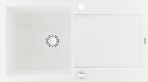 MEXEN Leo granitový dřez s odkapávačem 900x500 mm, bílá 6501901010-20