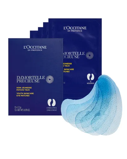 L'Occitane en Provence Sada očních masek Immortelle Precieuse (Eye Patches) 12 x 2,2 g