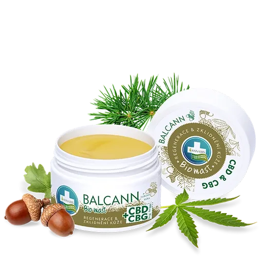BALCANN CBD + CBG BIO konopná mast z dubové kůry - 50 ml - Annabis