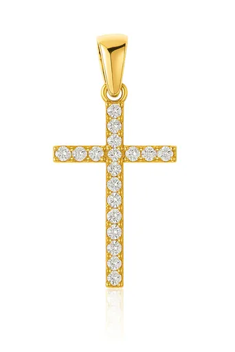 Brilio Okouzlující přívěsek křížek ze zlata 14/660.902ZIR
