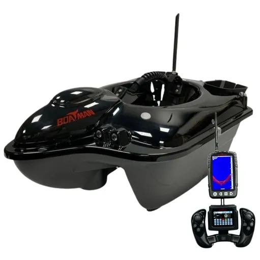 Boatman zavážecí lodička fighter pro s gps a echolotem černá
