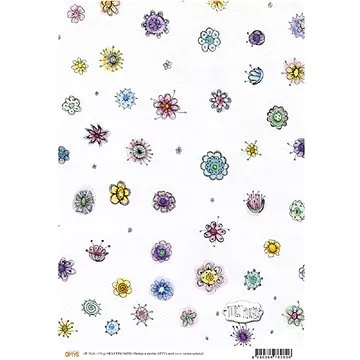 Optys 7628 - Papír A4 jednostranný, 170g, violet flowers (101307)