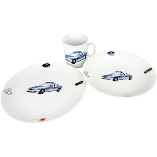 Thun talíř+miska+hrnek dětský POLICIE