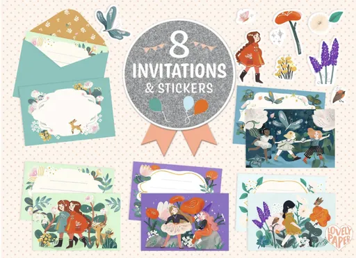 Dárková sada pozvánek Garden Friends