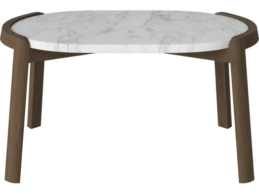 Konferenční stolek Mix 66 x 41 cm, více variant - Bolia Varianta: Grey/white marble | Dark oiled oak, Solid | v. 35 cm