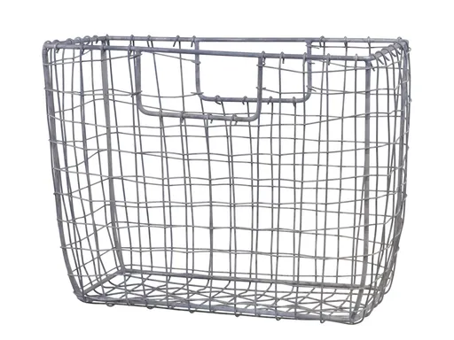 Zinkový antik drátěný košík Fil de fer Basket L - 29*13*22cm Chic Antique