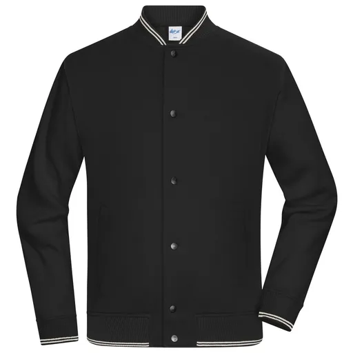 James & Nicholson (Daiber) Dvoubarevná mikina College - Černá / černá | 3XL