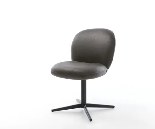 Jídelní židle Nube-Flex mikrovlákno antracit vintage podnož