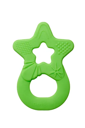 Dentistar Teether "Star", kousátko „Hvězda“ od 3 měsíců, zelené