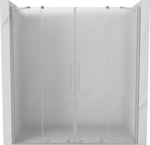 MEXEN/S Velar Duo posuvné sprchové dveře 170, dekor, nikl kartáčovaný 871-170-000-32-97