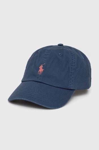 Bavlněná baseballová čepice Polo Ralph Lauren oranžová barva, s aplikací, 710667709