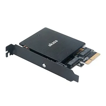 AKASA M.2 PCIe SSD a M.2 SATA SSD ARGB LED adaptér / AK-PCCM2P-03 (AK-PCCM2P-03)