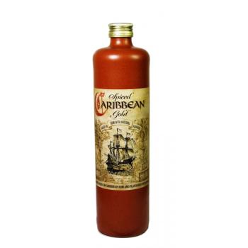 Caribbean spiced gold stone bottle flavored Panamas rum 40% 0,7l