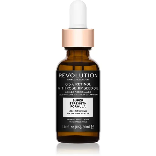 Revolution Skincare Retinol 0.5% With Rosehip Seed Oil protivráskové a hydratační sérum 30 ml