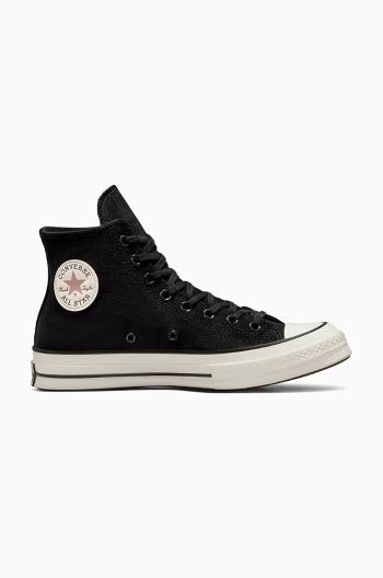 Semišové tenisky Converse Chuck 70 černá barva, A09474C