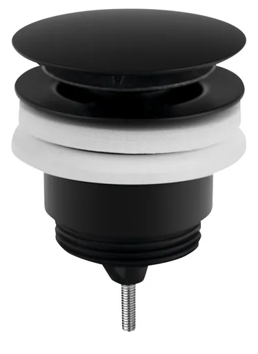 Omp Tea Umyvadlová výpust 5/4“, click-clack, velká zátka, 10-45, černá mat 7532.310.5X