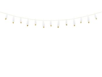 PartyDeco Girlanda bílo zlatá - Pírka 160 cm