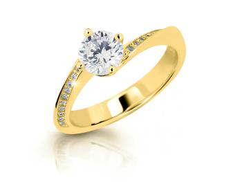 Cutie Jewellery Dokonalý prsten ze žlutého zlata se zirkony Z6905-2922-10-X-1 52 mm