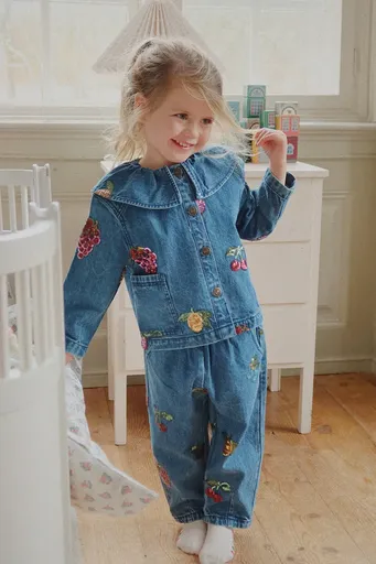 Dětské rifle Konges Sløjd MAGOT SEQUIN FRILL PANTS GOTS