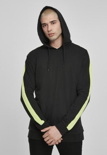 Urban Classics Neon Striped Hoody black/electriclime - XL