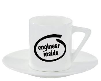 Espresso hrnek s podšálkem 100ml Engineer inside